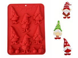 Molde silicona 6 GNOMOS de Navidad 